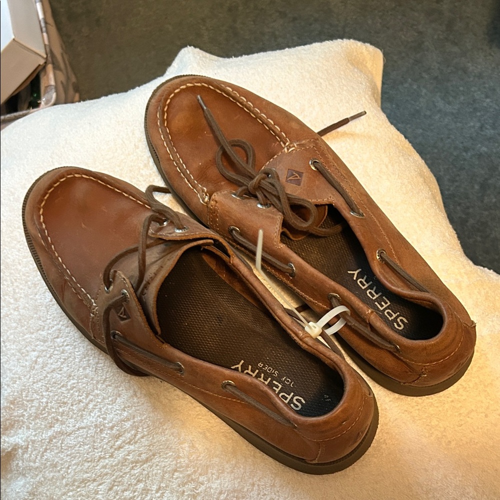 Sperry Men's Tan Leather Boat Shoes